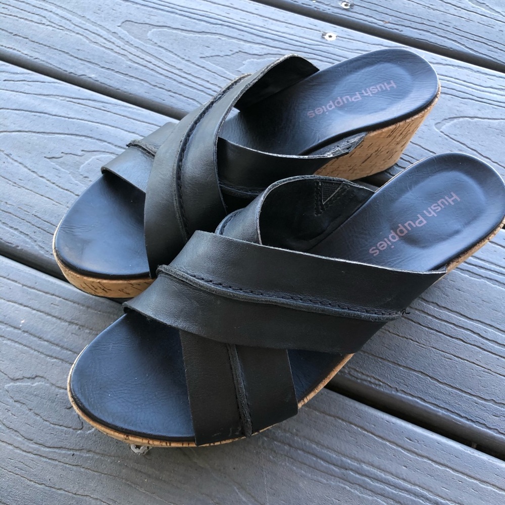 Leather Crisscross Belinda Durante Wedge